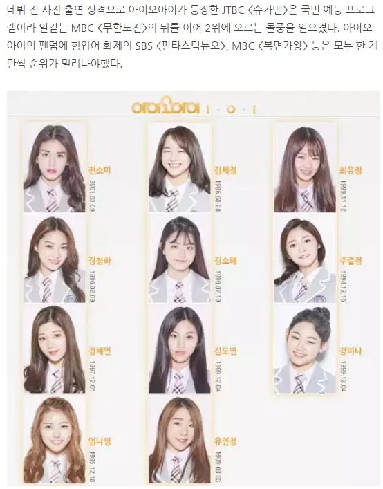 아이오아이를 둘러싼 심상찮은 기운…지상파TV는 견제에 나서고 | 인스티즈