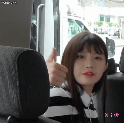 프로미스 나인 송하여 V앱 뉴욕KCON 비하인드.GIF(데이터주의) | 인스티즈