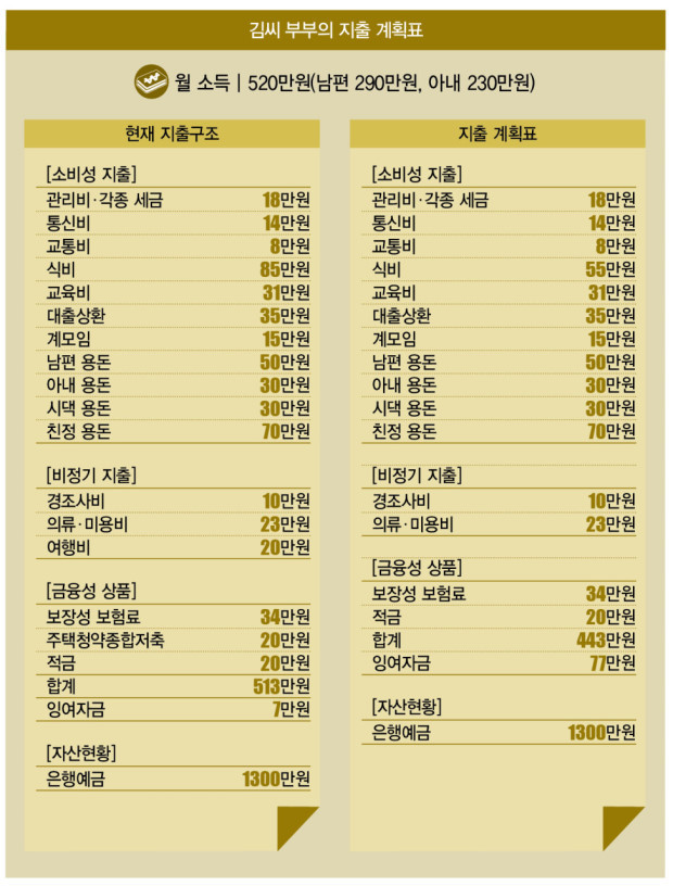 월 520만원 맞벌이 부부의 지출 | 인스티즈